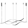 Stylish Modern Curved Wave Metal Chandelier Design For Contemporary Interiors