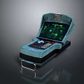 Portable Radar Detection Device With Open Green Screen Handle And Control Panel