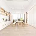 Spacious Pilates Studio With Reformers Mirrors Wooden Floors And Large Windows