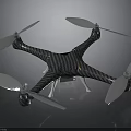 Space Exploration Quadcopter Drone Carbon Fiber Design With Propellers And Landing Gear