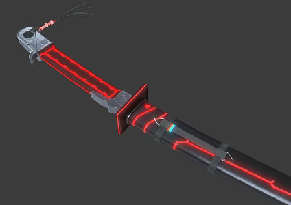 PBR Next Generation Science Fiction Samurai Sword Japanese Knife Taizao Modern Cold Weapon Ninja Knife Toyo Knife Sword Weapon Realistic Katana 3d model