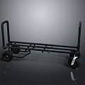 Sturdy Black Metal Rolling Utility Cart Furniture With Movable Wheels And Frame
