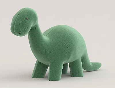 Green Dinosaur Plush Toy Soft Stuffed Animal Perfect For Kids Playtime 3d model