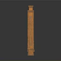 Classic Wooden Architectural Columns With Intricate Carved Details And Base Structure
