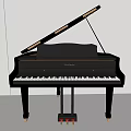 Black Grand Piano by Craft & Son with Stylish Design and Classic Finish