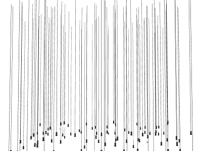 Modern Decorative Chandelier With Slender Hanging Lines And Small Square Accents 3d model