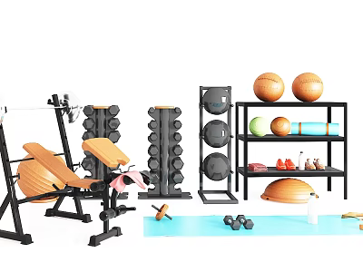 Modern Fitness Equipment 3d model