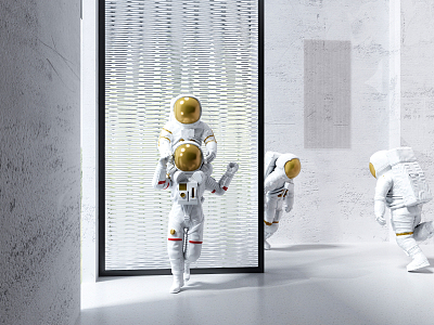 Modern Sculpture Astronaut Sculpture Ornaments 3d model