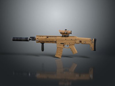 modern gun rifle semi-automatic rifle combat rifle battle rifle 3d model