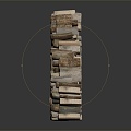 Modern Wood Split 3d model