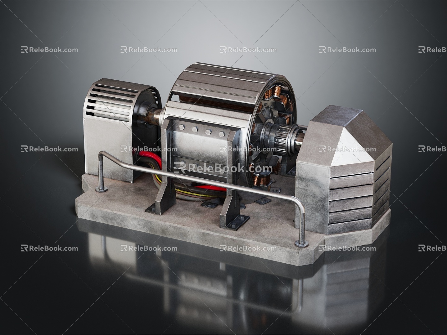 Industrial LOFT motor grade electric motor 3d model