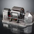 Metallic Industrial Equipment With Motor Base Heat Sink And Mechanical Structure