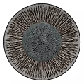 Elegant Circular Wall Decor with Perforated Gray Center and Radiating Brown Lines 3d model