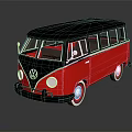 Modern bus minibus minivan driverless bus 3d model