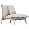 Stylish Upholstered Fabric Leisure Chair With Throw Pillow For Cozy Living Room Multiple Color Options
