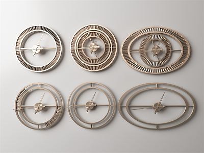 Light Luxury Clock Wall Decoration Pendant 3d model