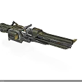 Advanced Futuristic Sci-Fi Weapon With Mechanical Structure And Metal Components