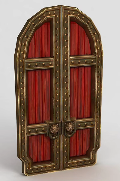 Warcraft scene prop door 3d model