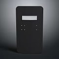 Black Electronic Device With Compact Design Display Screen And Control Buttons
