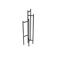 Metal Standing Clothes Hanger With Modern Frame And Multi Tier Design