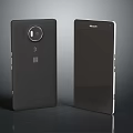 Microsoft Smartphones Side By Side With Sleek Black Design Rear Camera And Front Screen