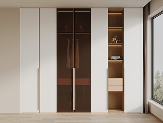 Modern minimalist wardrobe 3d model