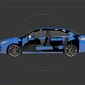 Blue Toyota Corolla Sedan with Matte Finish Black Alloy Wheels and Modern Exterior Design