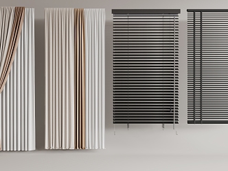 Curtains venetian blinds 3d model