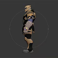 Detailed Thanos 3D Character Model With Golden Black Armor And Infinity Gauntlet