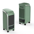 Green Air Cooler Fans With Modern Design And Portable Rolling Wheels