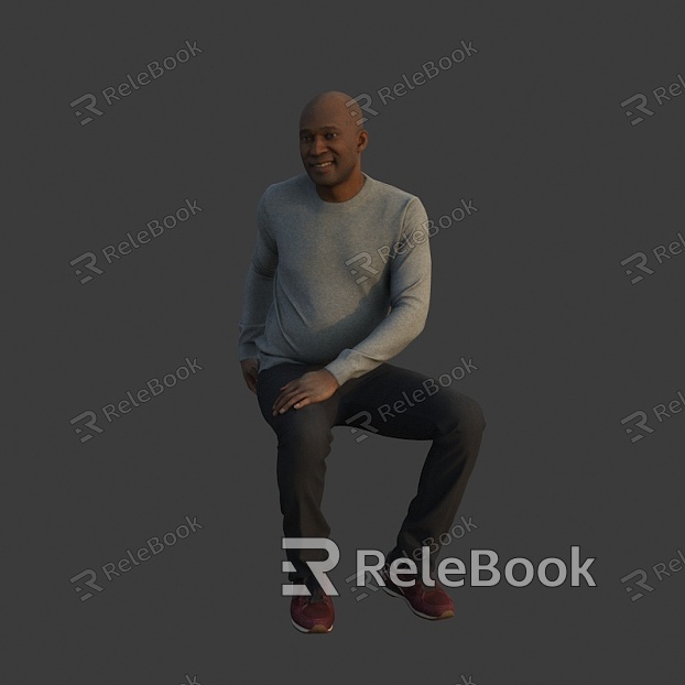 The Man Sitting Black model