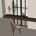 Modern custom desk chair 3d model