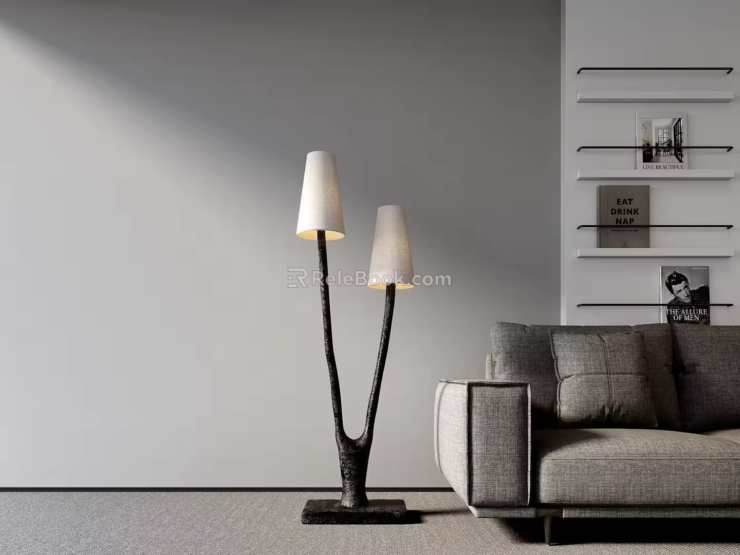Modern Floor Lamp Modern Metal Floor Lamp Characteristic Floor Lamp Iron Floor Lamp Double Head Floor Lamp 3d model