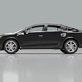 Black Sedan Car With Sleek Body Design Chrome Grille And Silver Alloy Wheels