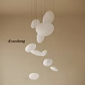 Creative Irregular Shaped Abstract Pendant Light With White Hanging Shades