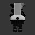 Modern microscope magnifying glass experimental equipment 3d model