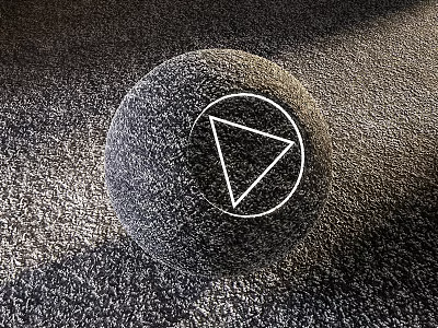 Square Rug With White Triangular Pattern On Textured Dark Surface For Home Decor 3d model