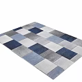 Blue Gray White Patterned Tiles For Modern Floor Wall Design 3d model