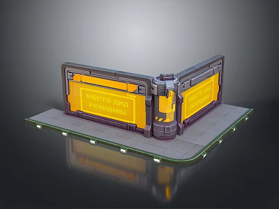 Advertising Banner Strip Advertising Strip 3d model