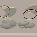 Modern Minimalist Ceiling Lights With Sleek Circular Ring Design For Home Lighting 3d model