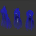 Elegant Long Black Hair Wigs With Three Styles Golden Ornaments For Daily Use