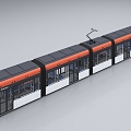 Modern Tram Tram 3d model