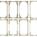 Ornate Golden Decorative Border Lines Set With Intricate Patterns For Design Projects