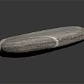 Natural Gray Wood Stone With White Veins Smooth Surface And Black Background Reflection