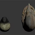 Natural Animal Horns Displaying Curved Shape Light And Dark Colors And Unique Textures