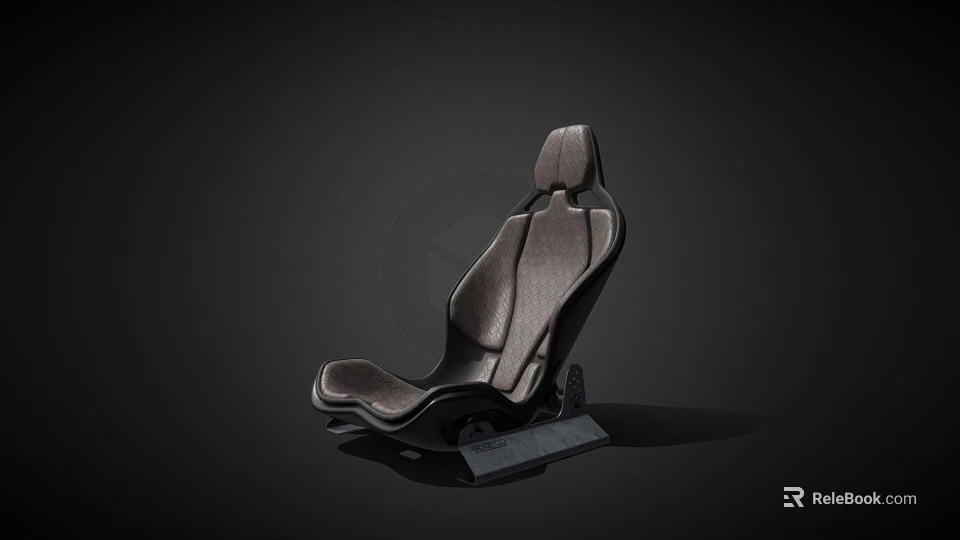 Modern Single Chair With Leather Upholstery Ergonomic Design And Sleek Metal Frame 3d model 