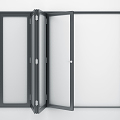 Modern folding door sliding door glass sliding door 3d model