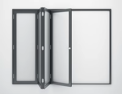 Modern Folding Door With Metal Frame And Glass Panels For Interior Design Use 3d model Modern Folding Door With Metal Frame And Glass Panels For Interior Design Use 3d model