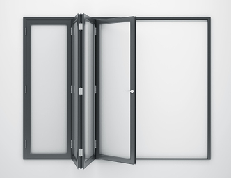 Modern folding door sliding door glass sliding door 3d model