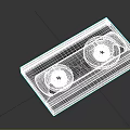 Vintage Black VHS Tape Retro Digital Media Storage Electronic Cassette Device Product